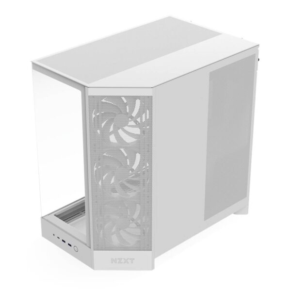Gabinete NZXT H9 Flow (2025) Dual-Chamber Mid-Tower White - Imagen 4
