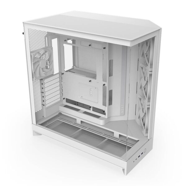Gabinete NZXT H9 Flow (2025) Dual-Chamber Mid-Tower White - Imagen 2