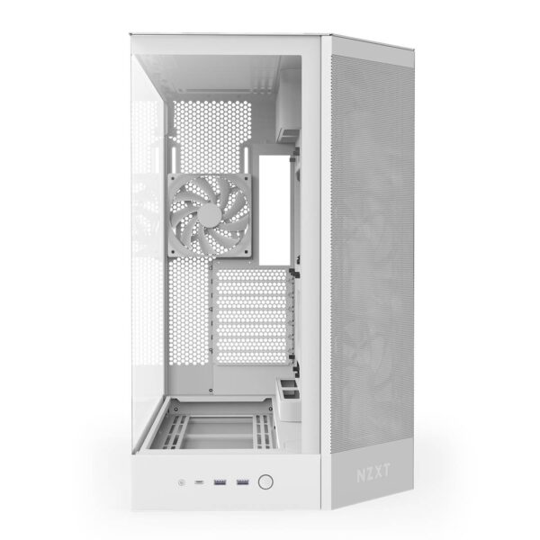 Gabinete NZXT H9 Flow (2025) Dual-Chamber Mid-Tower White - Imagen 5