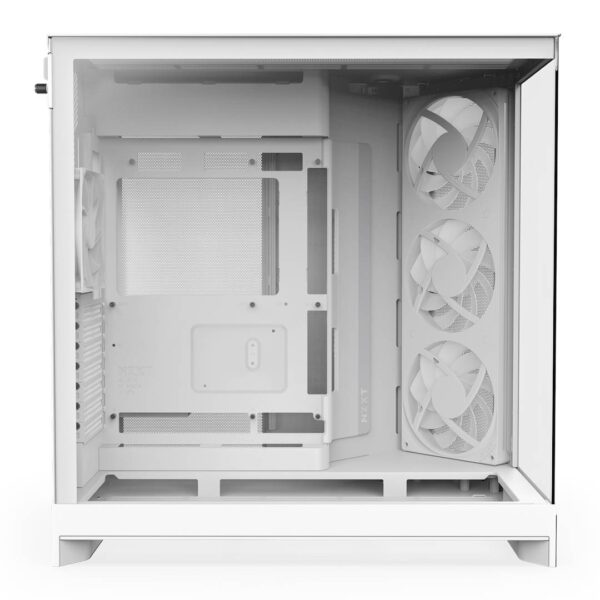 Gabinete NZXT H9 Flow RGB 2025 con Fans RGB y Control White - Imagen 7