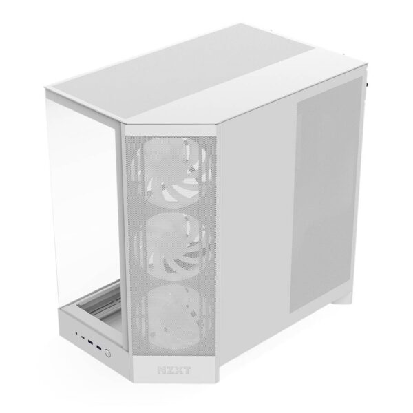 Gabinete NZXT H9 Flow RGB 2025 con Fans RGB y Control White - Imagen 4