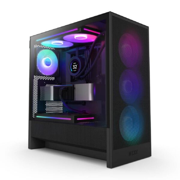 Gabinete NZXT H5 Flow RGB (2024) ATX c/ Fans RGB Black