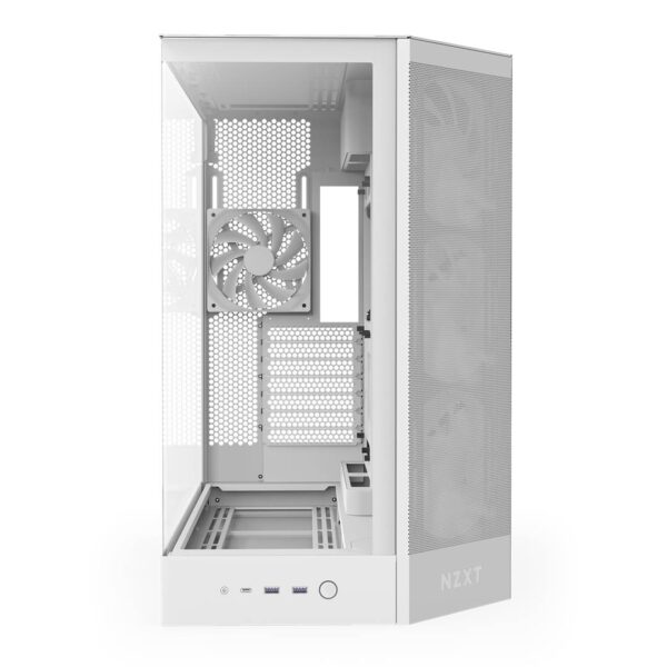 Gabinete NZXT H9 Flow RGB 2025 con Fans RGB y Control White - Imagen 6