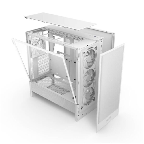 Gabinete NZXT H5 Flow RGB (2024) ATX c/ Fans RGB White - Imagen 5
