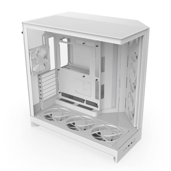 Gabinete NZXT H9 Flow RGB+ 2025 con Fans RGB y Control White - Imagen 5