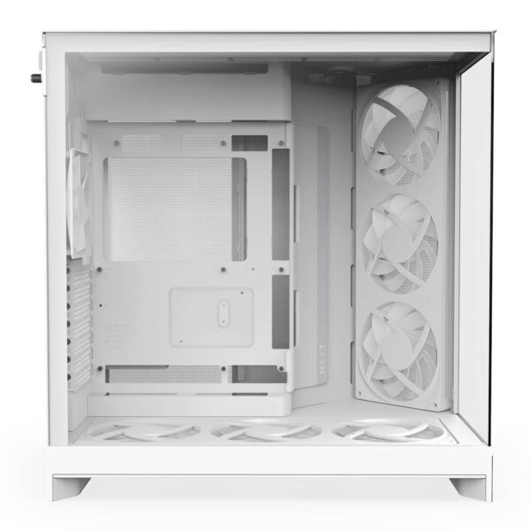 Gabinete NZXT H9 Flow RGB+ 2025 con Fans RGB y Control White - Imagen 4