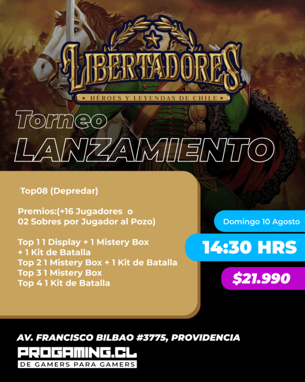 Torneo de Lanzamiento de Imperio: Edición Libertadores - Domingo 10 de agosto, 14:30hrs