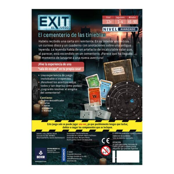 Juego de Mesa Exit El Cementerio de las Tinieblas - Imagen 3
