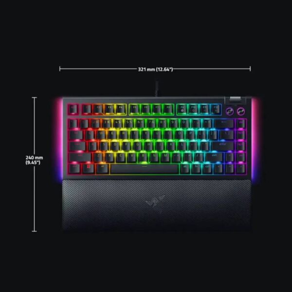 Teclado Razer Blackwidow V4 Black 75 Sw. Orange Ingles - Imagen 4