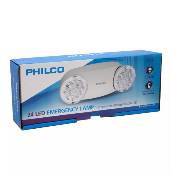 Lámpara de Emergencia Philco AT60, 2 Focos, Fija - Imagen 2