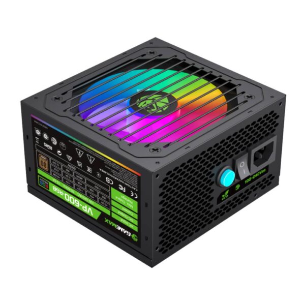 Fuente de Poder Gamemax VP-600-RGB 600W 80PLUS Bronze