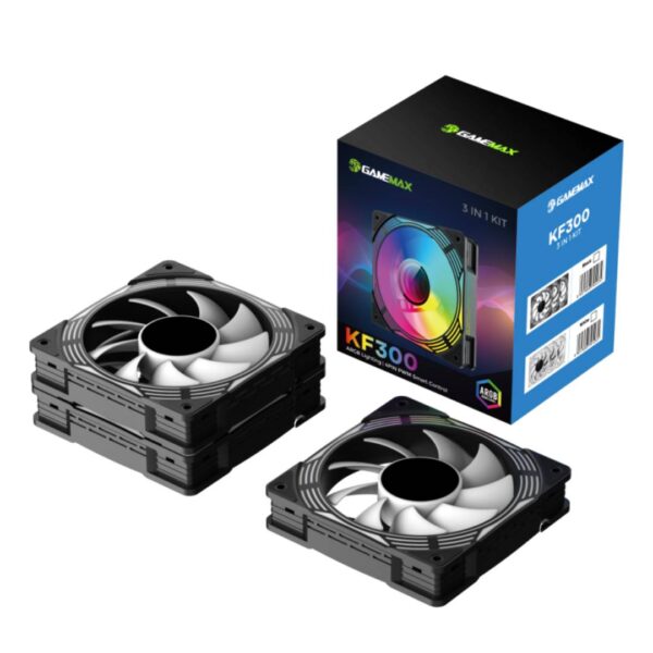 3-Pack Ventiladores Gamemax KF300 120mm Negro - Imagen 6