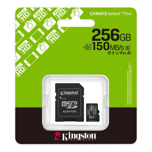 Memoria MicroSDXC Kingston Canvas Select Plus Gen3, 256GB - Imagen 3