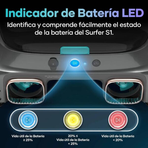 Robot Saca Hojas para Piscina Inalámbrico Aiper Surfer S1 - Imagen 6