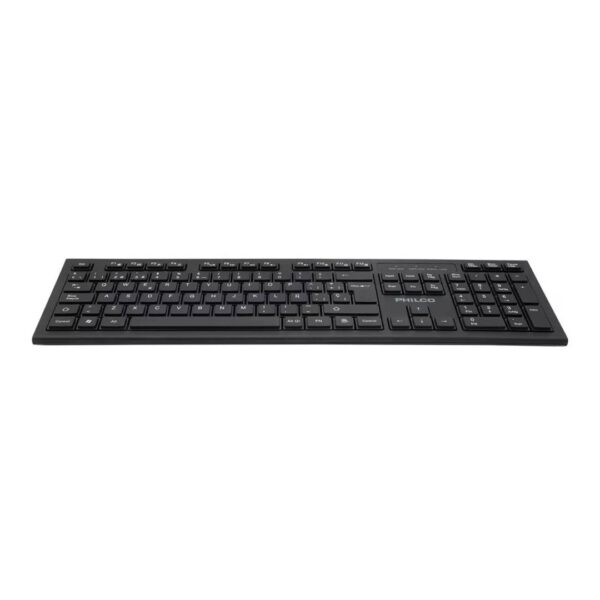 Teclado Inalambrico Standard Philco W601N Negro - Imagen 2