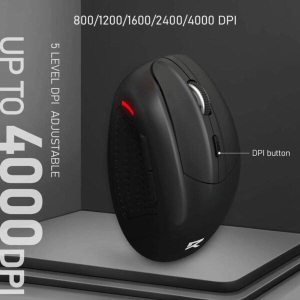 Mouse Ergonomico Inalámbrico Redragon BM-4033 4000 DPI Negro - Imagen 4