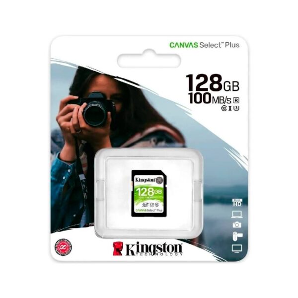 Tarjeta de Memoria SD Kingston Canvas Select 128GB 100MB/s