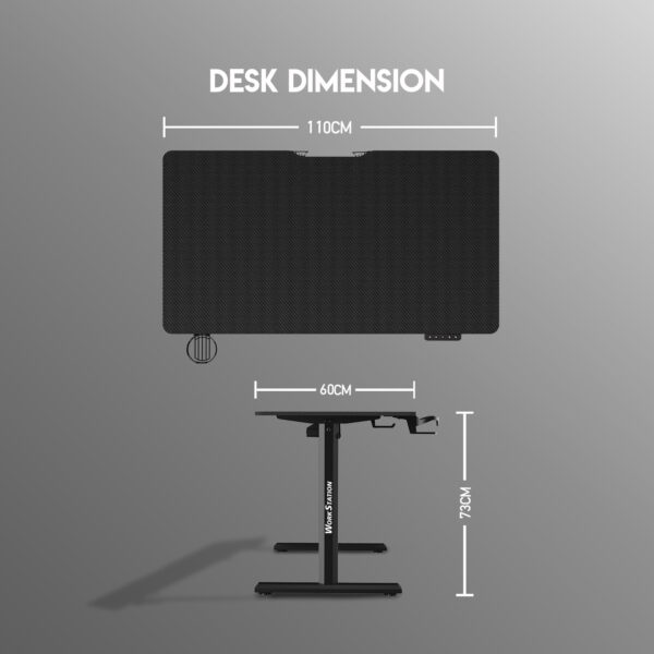 Escritorio Mecanico WorkStation Fantech WS311 Carbon Black - Imagen 8