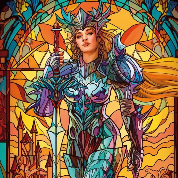 Playmat Topdeck Colección Vitrales - Paladín - Imagen 3