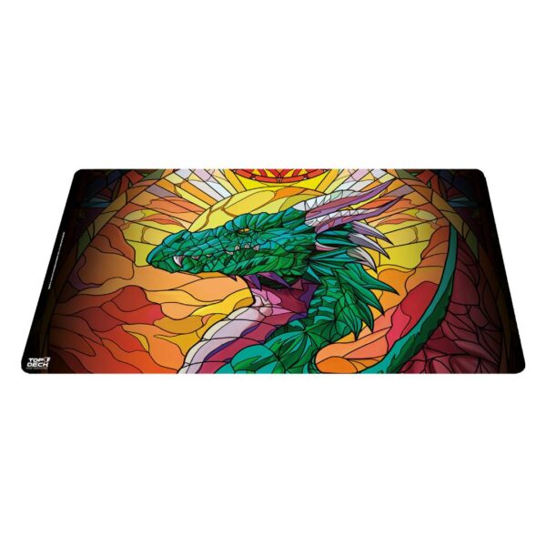 Playmat Topdeck Colección Vitrales - Dragón Verde - Imagen 2