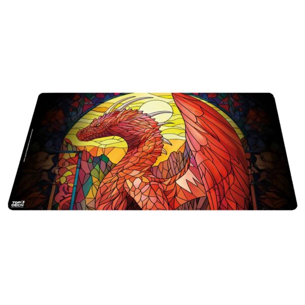 Playmat Topdeck Colección Vitrales - Dragón Rojo - Imagen 2