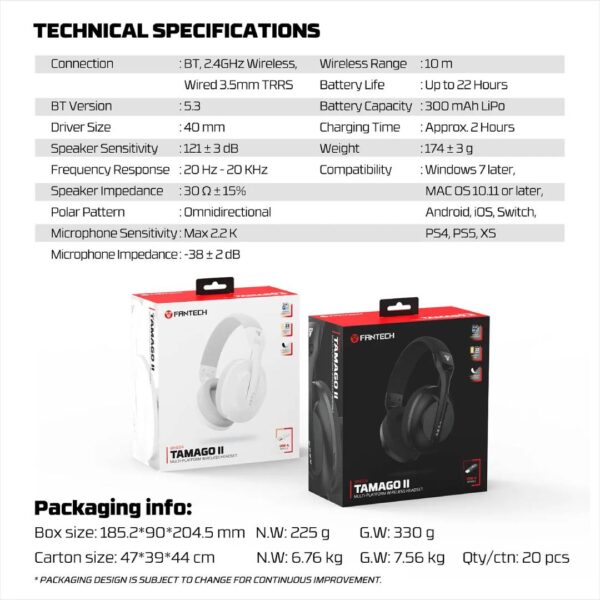 Audifonos In Fantech WHG04 TAMAGO II Black - Imagen 5
