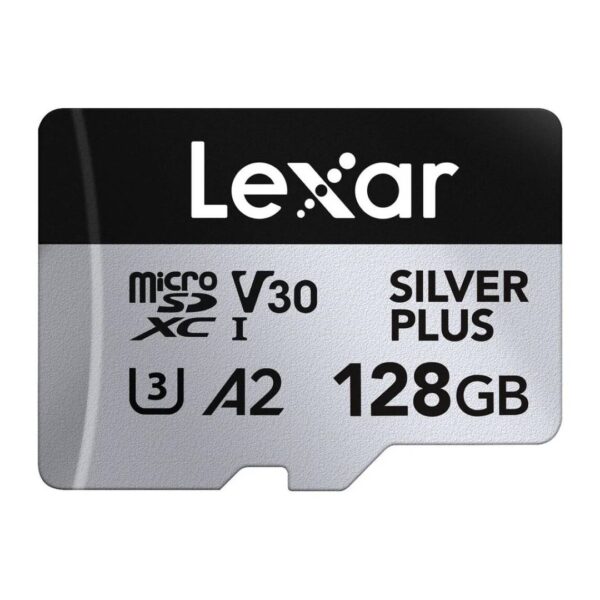 Tarjeta de Memoria Lexar 128GB MicroSD SILVER PLUS C-10 UHS1 - Imagen 2