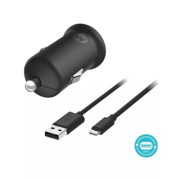 Cargador para Auto Motorola Turbo Power 18W con Cable USB-C - Imagen 3