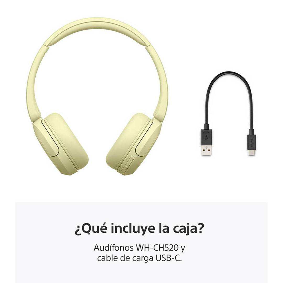 Audífonos Inalámbricos Sony WH-CH520 Amarillo - Imagen 4