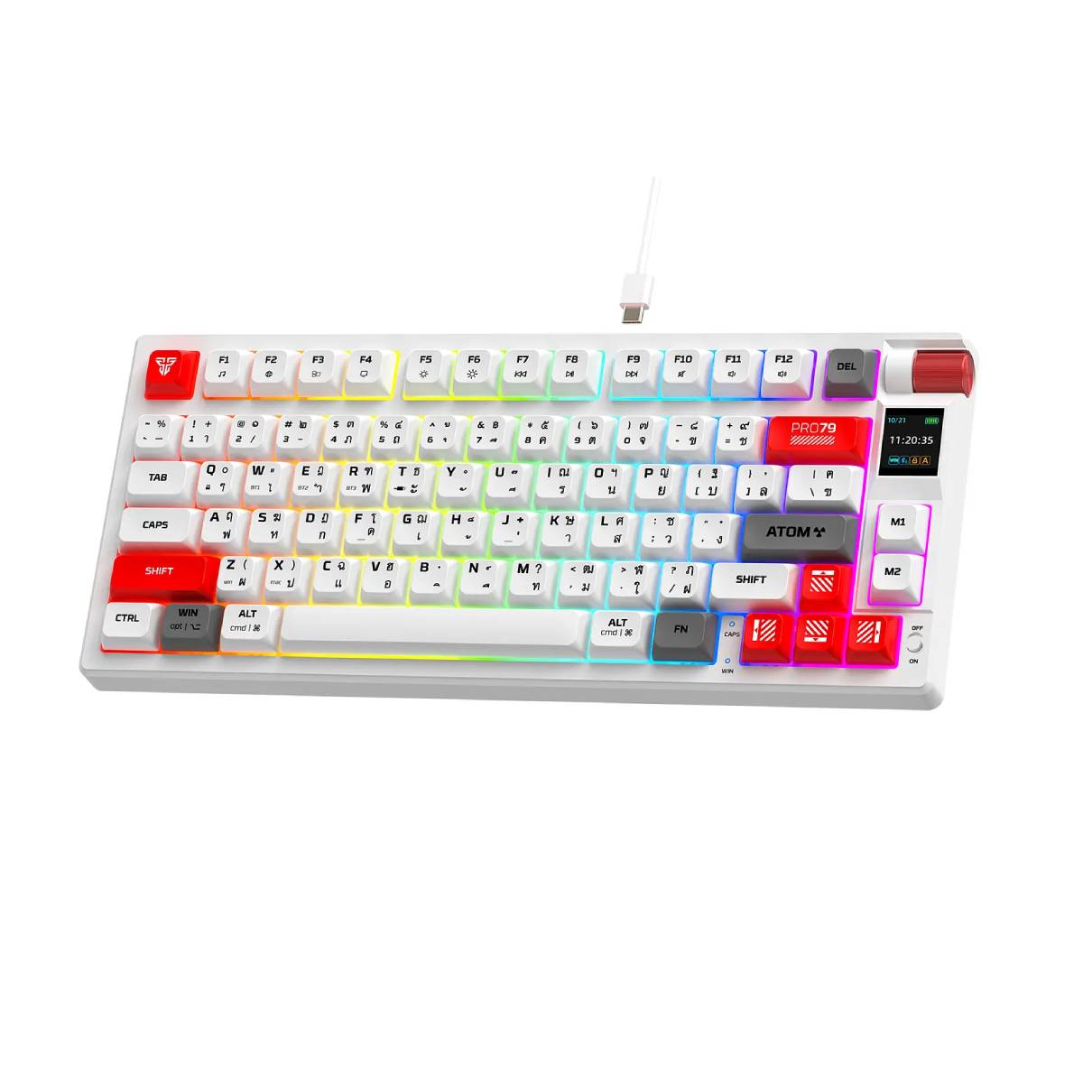 Teclado Fantech MK917 ATOM Pro79 White (Switch Red) - Imagen 3