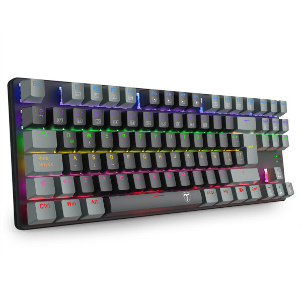 Teclado T-Dagger Bora Rainbow Lite T-TGK313BG-LIT Negro/Gris - Imagen 4