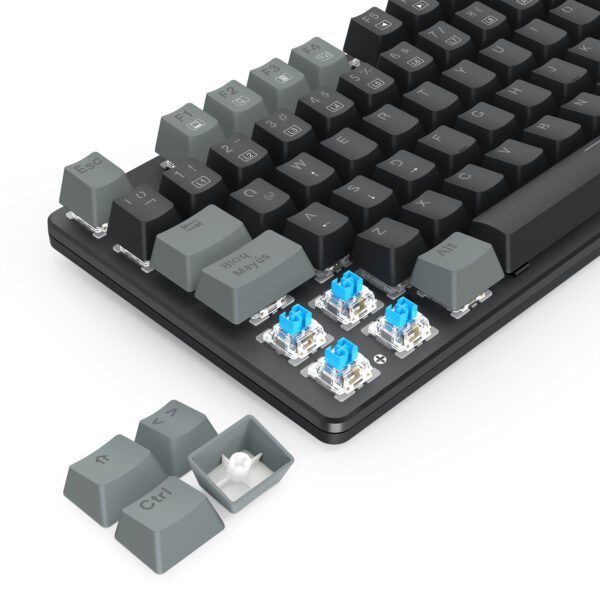 Teclado T-Dagger Bora Rainbow Lite T-TGK313BG-LIT Negro/Gris - Imagen 6