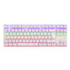 Teclado T-Dagger Bora Rainbow Lite T-TGK313W-LIT Blanco