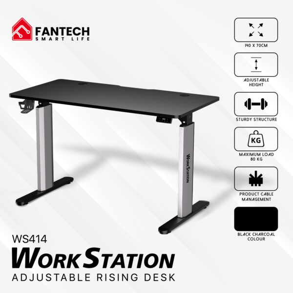 Escritorio Mecanico Fantech WorkStation WS414 Negro - Imagen 7