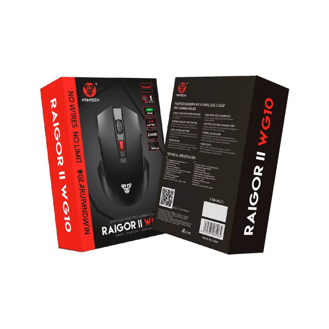 Mouse Inalámbrico Fantech RAIGOR II WG10 Red - Imagen 3