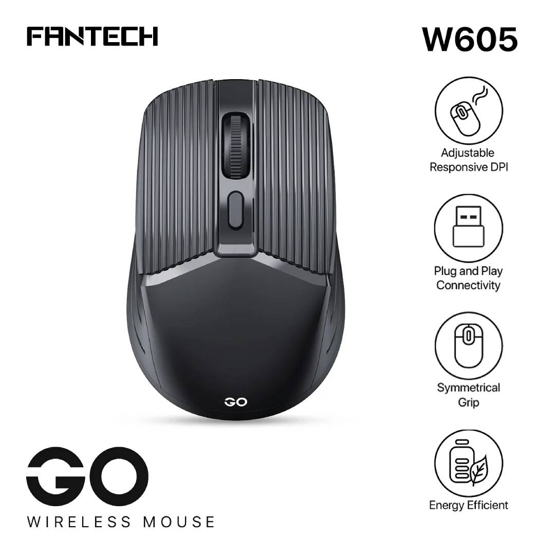 Mouse Inalámbrico Fantech W605 GO Black - Imagen 5