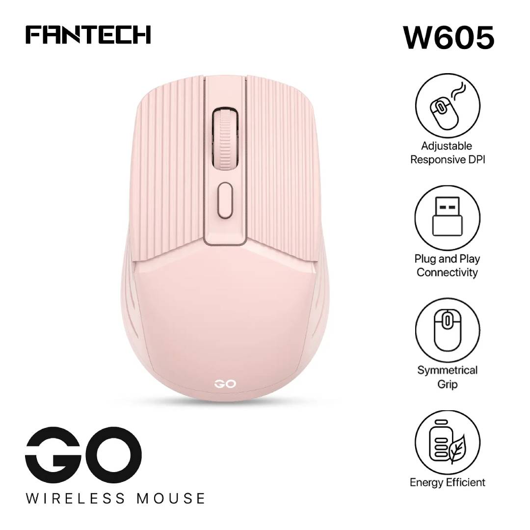 Mouse Inalámbrico Fantech W605 GO Pink - Imagen 4