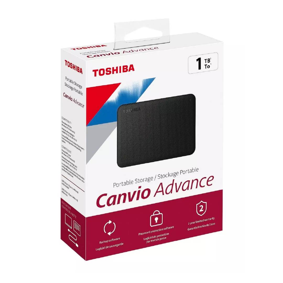 Disco Duro Externo Toshiba Canvio Advance 1TB Negro - Imagen 3