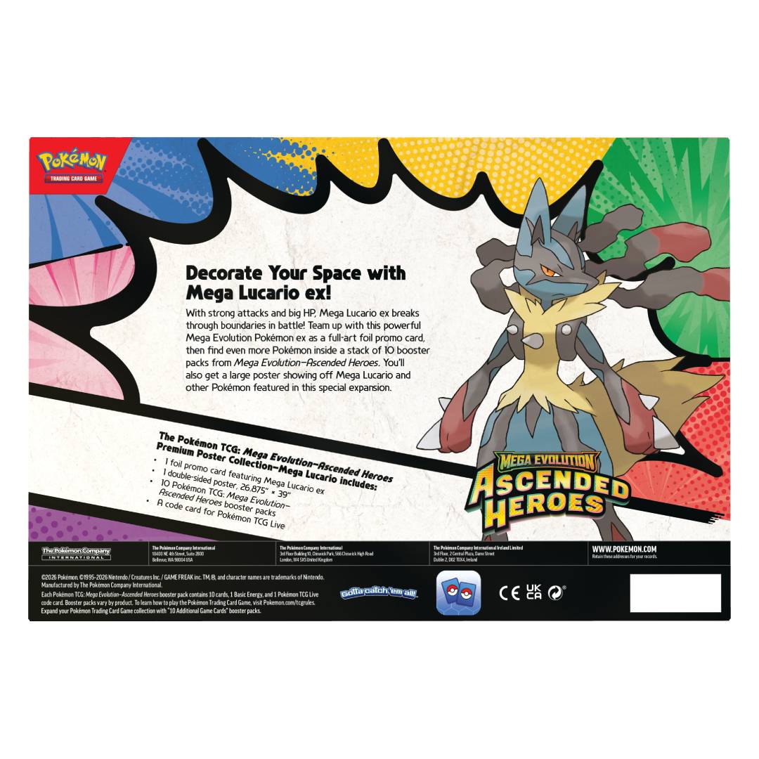 (PREVENTA) Pokemon TCG: Premium Poster Collection Mega Lucario Español - Imagen 2