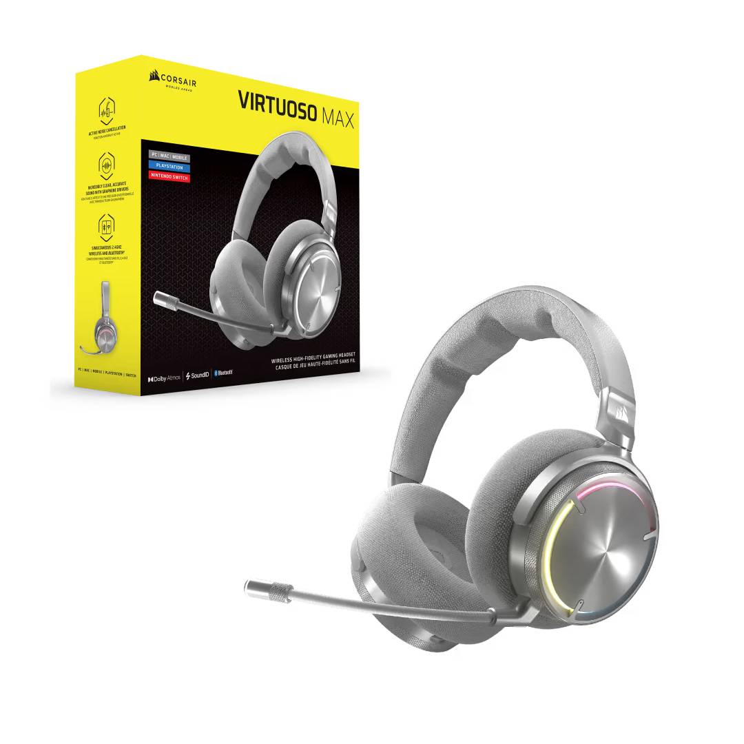 Audifonos Corsair Virtuoso MAX Wireless - Silver - Imagen 3