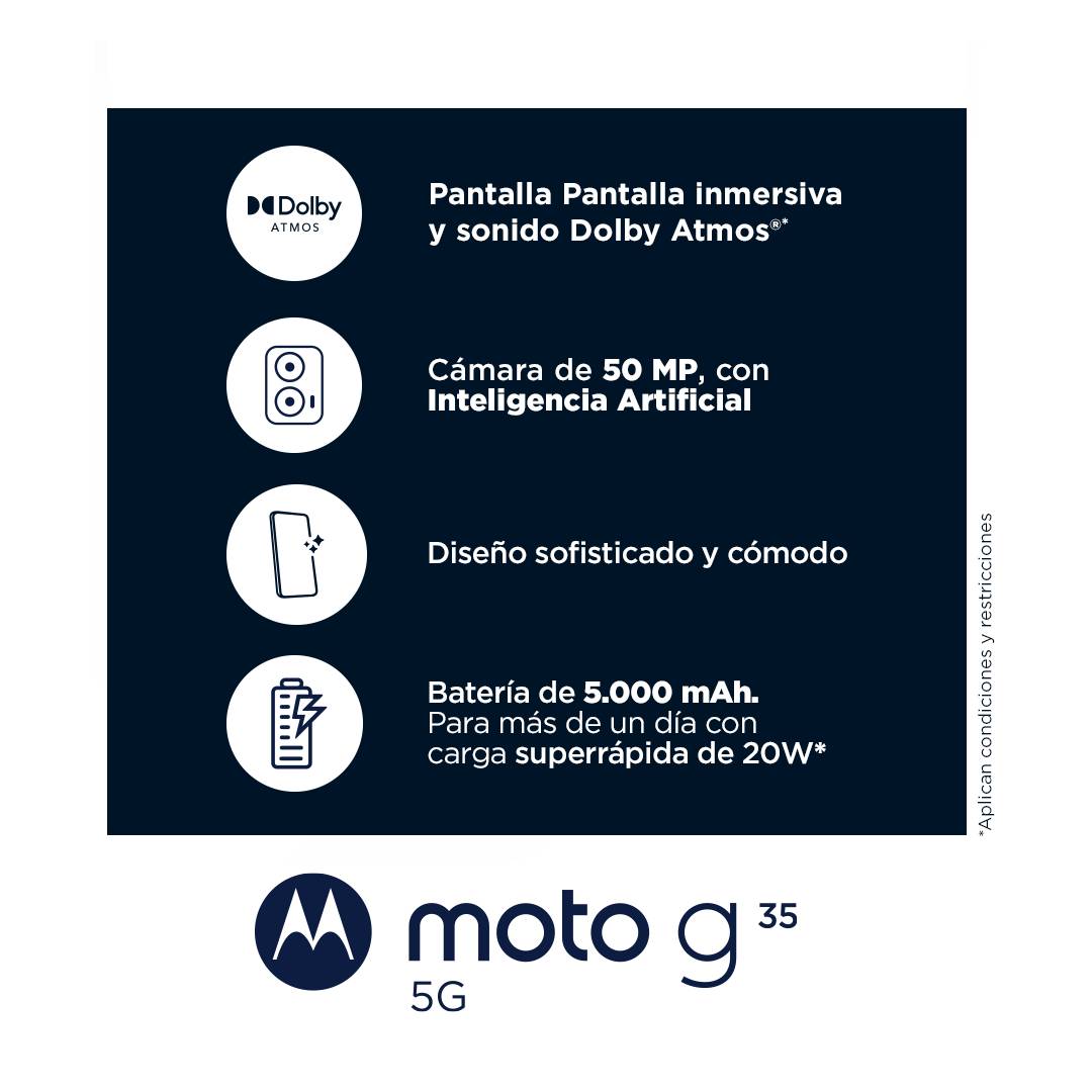 Celular Motorola Moto G35 4+256GB Verde - Imagen 2