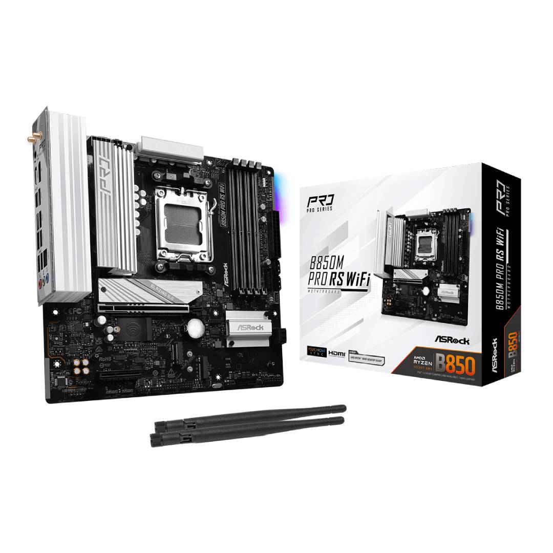Placa Madre ASRock B850M Pro RS WiFi, mATX, AM5