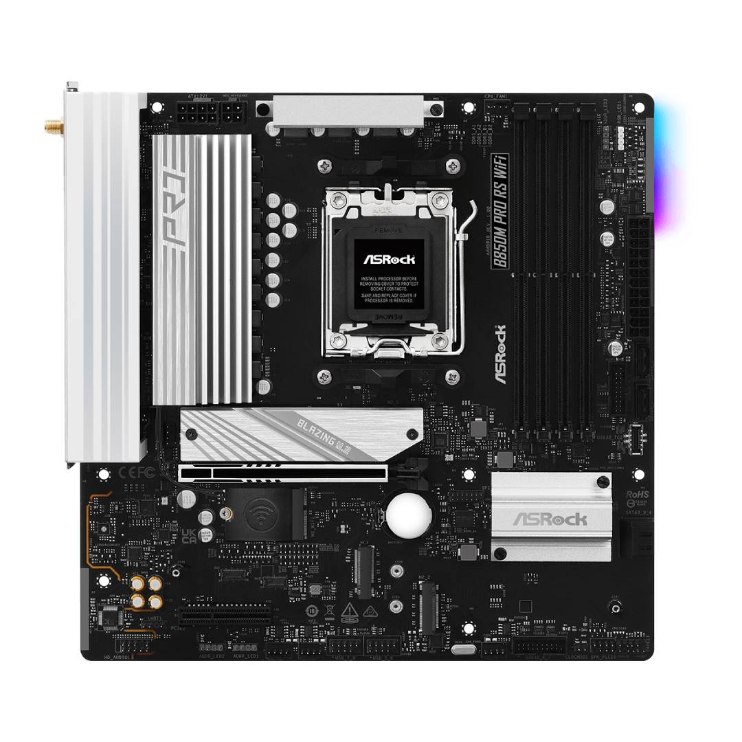 Placa Madre ASRock B850M Pro RS WiFi, mATX, AM5 - Imagen 2
