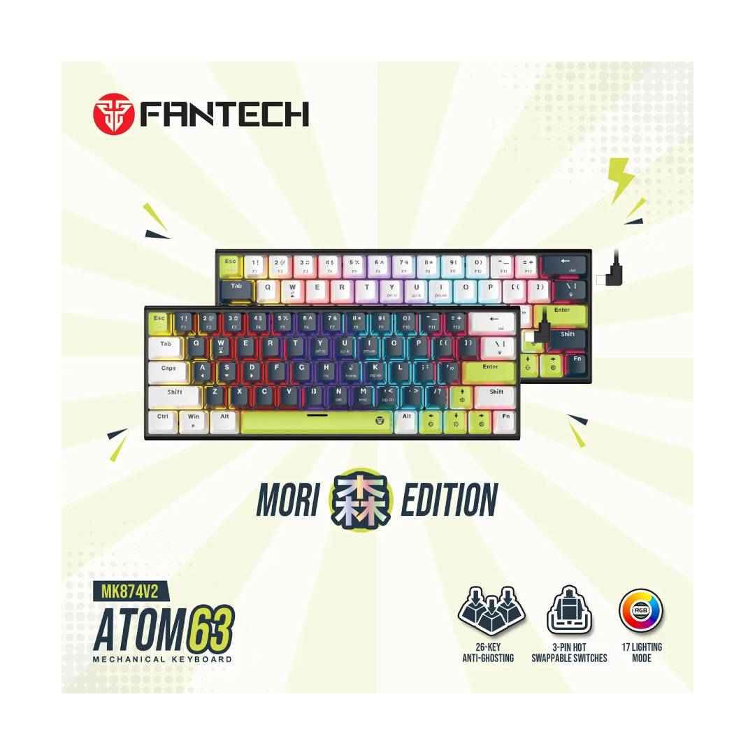 Teclado Fantech MK874V2 ATOM63 MORI Blue (Switch Rosie) - Imagen 5
