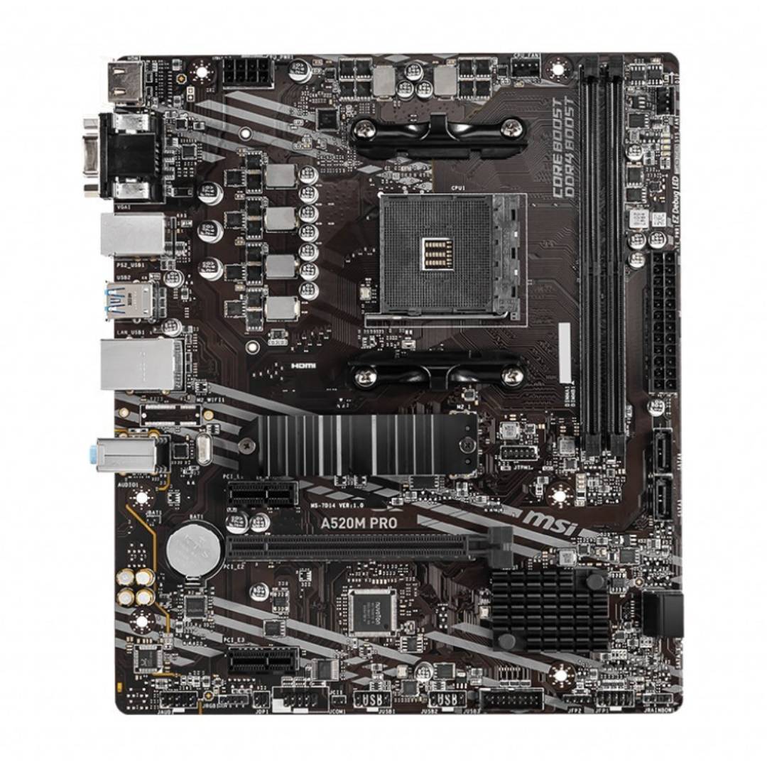 Placa Madre MSI A520M PRO, AM4, Micro-ATX - Imagen 2