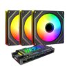 Pack Fans X3 Exodia ARGB Negro 120mm con Controlador