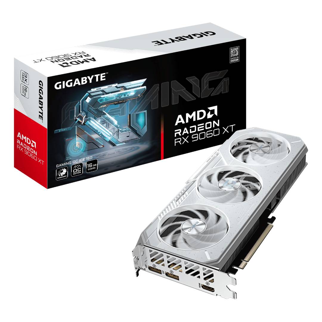 Tarjeta de Video Gigabyte Radeon RX 9060XT GAMING OC ICE 16G