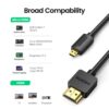 Cable Ugreen Micro HDMI / HDMI 2M Negro - Imagen 3