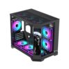 Gabinete Exodia Panel Zro Pantalla LED mATX Negro 6Fans ARGB - Imagen 2