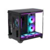 Gabinete Exodia Panel Zro Pantalla LED mATX Negro 6Fans ARGB - Imagen 9